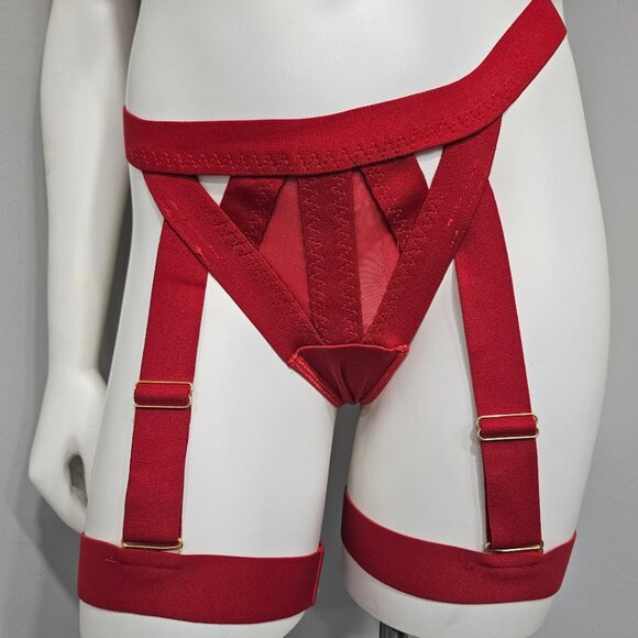 Seductive Cage Bondage Garter Set Lingerie - Picture 7 of 7